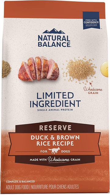 Natural Balance Limited Ingredient Adult Dry Dog Food With Healthy Grains, Reserve Duck & Brown Rice Recipe, 12 Pound (Pack Of 1)