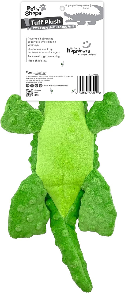 Pet 'N Shape Tuff Plush Gator Dog Toy, Large