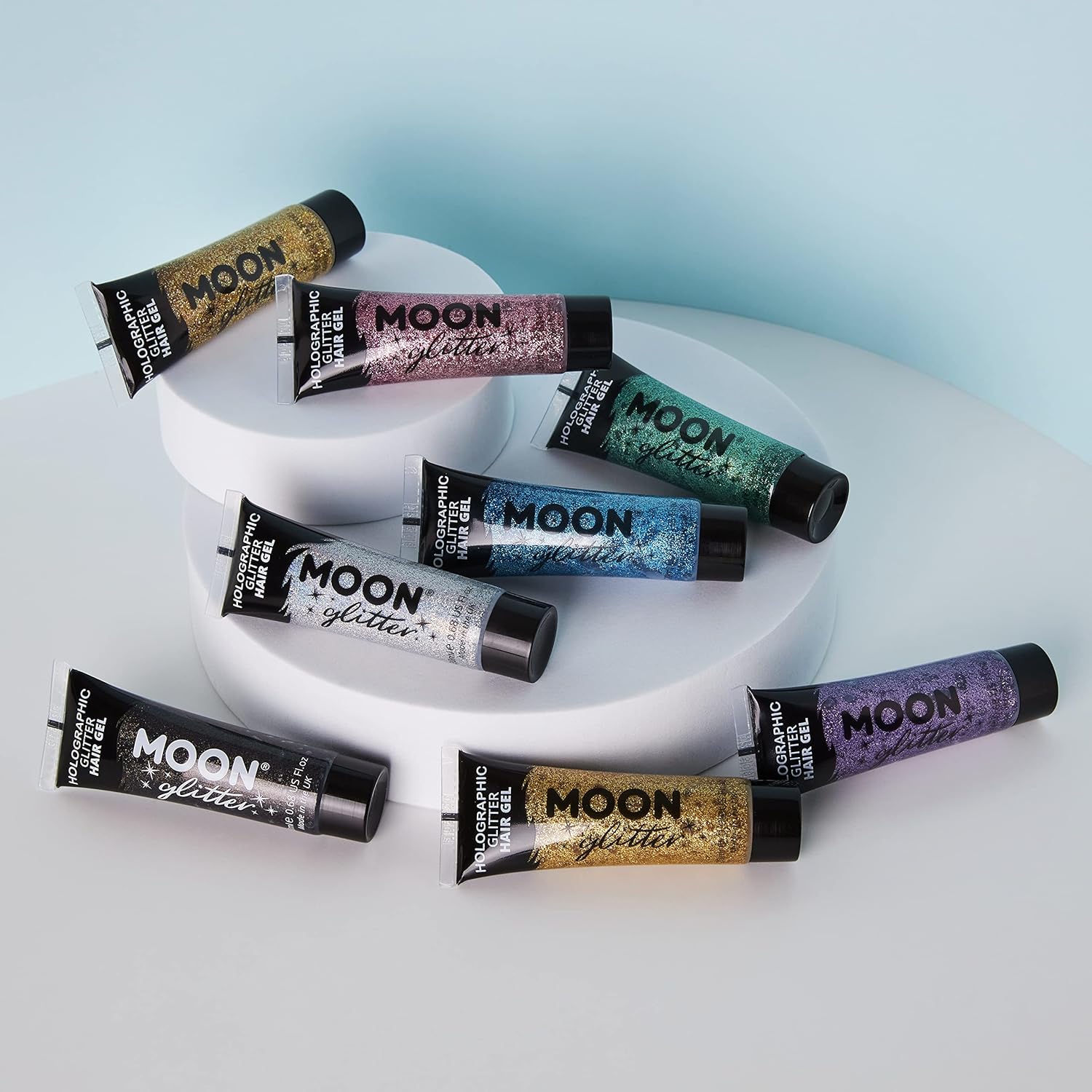 Holographic Glitter Hair Gel by Moon Glitter - 20ml - Gold : Amazon.co.uk: Beauty