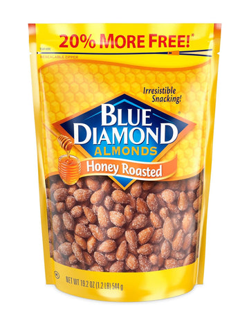 Blue Diamond Almonds, Classic Snack Nut Flavored Honey Roasted Value Bag Great For Snacking And Cravings At Home, Office, Or On-The-Go, 19.2 Ounce Bag