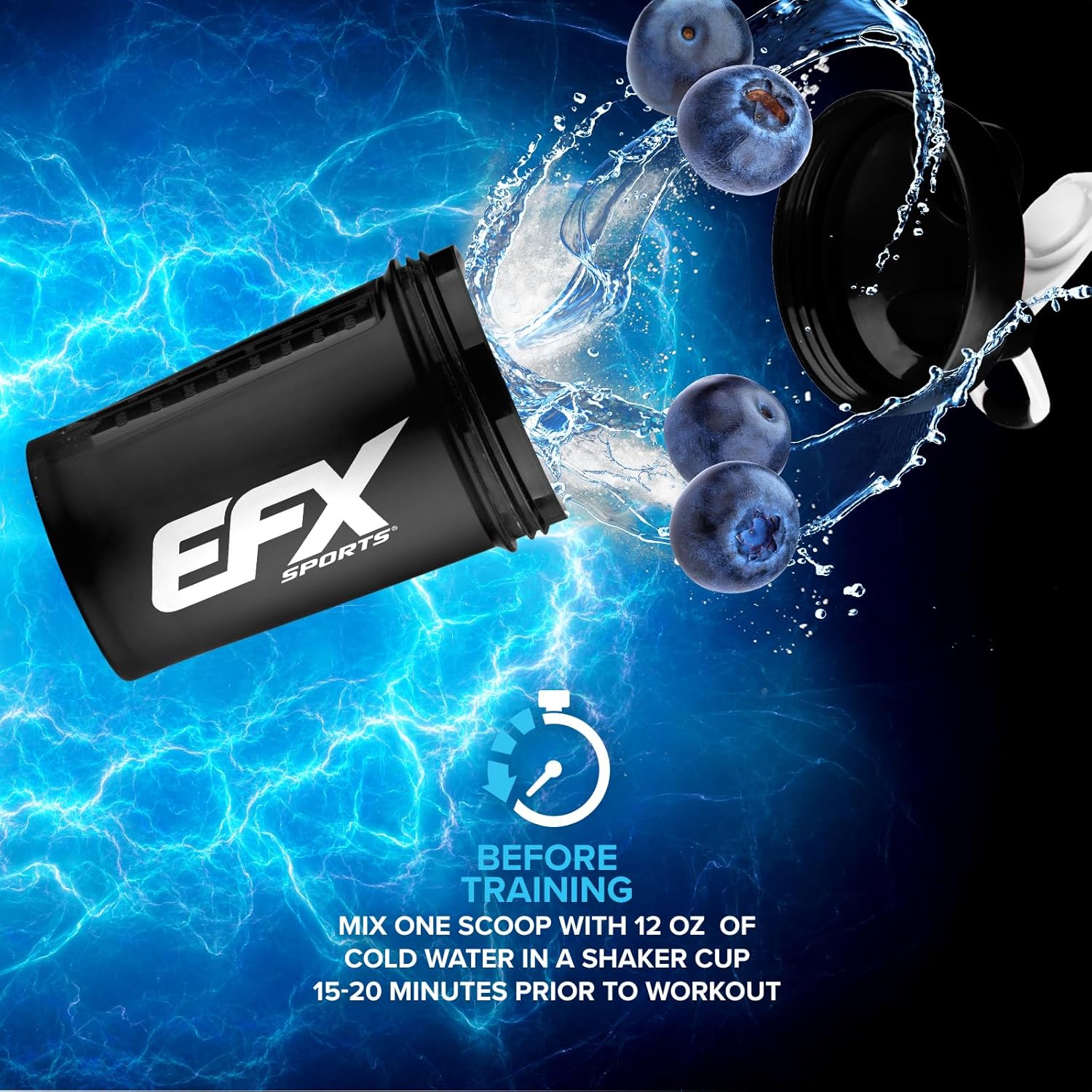 Efx Sports K-Otic Pre Workout | With Kre-Alkalyn Creatine & Hydromax Glycerol | 300Mg Caffeine + Full-Spectrum Amplifiers | 20 Servings (Blueberry Crush) : Health & Household