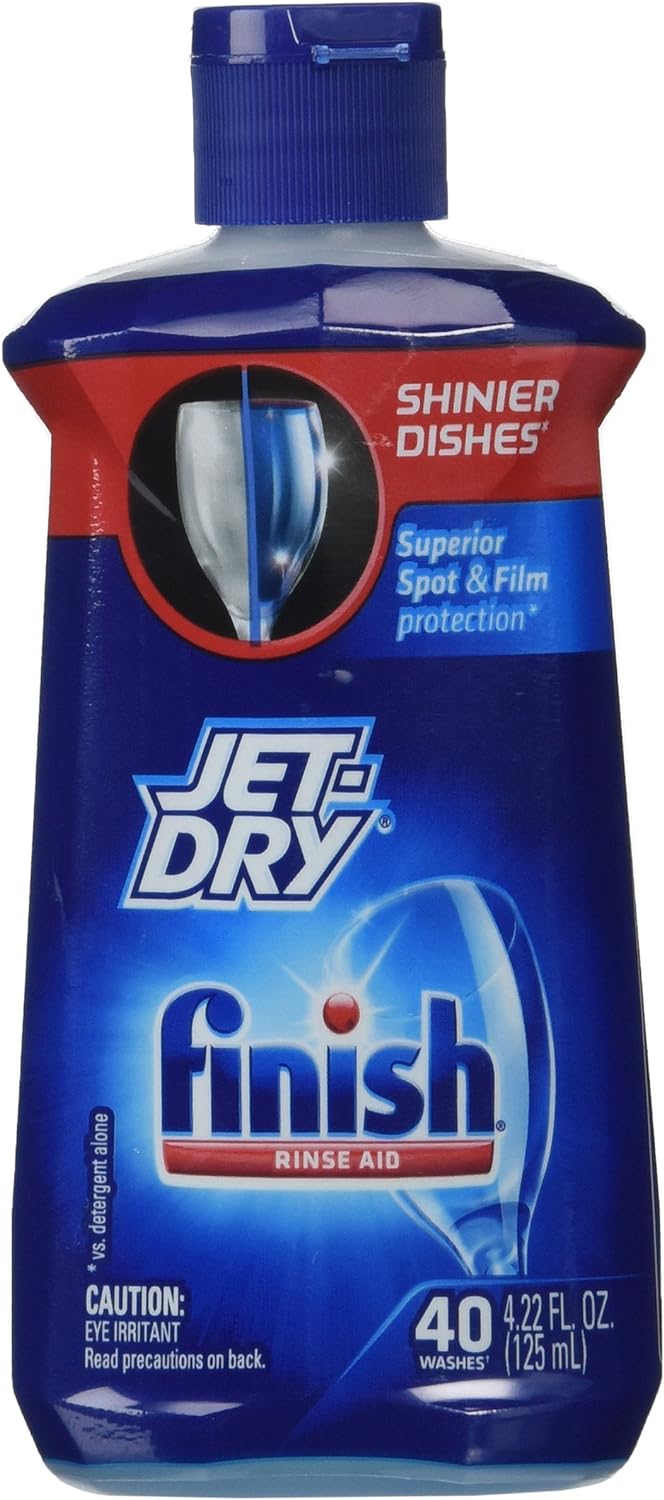 Finish Jet Dry Rinse Aid, Dishwasher Rinse Agent, 4.22 Ounce (Pack of 3) : Health & Household
