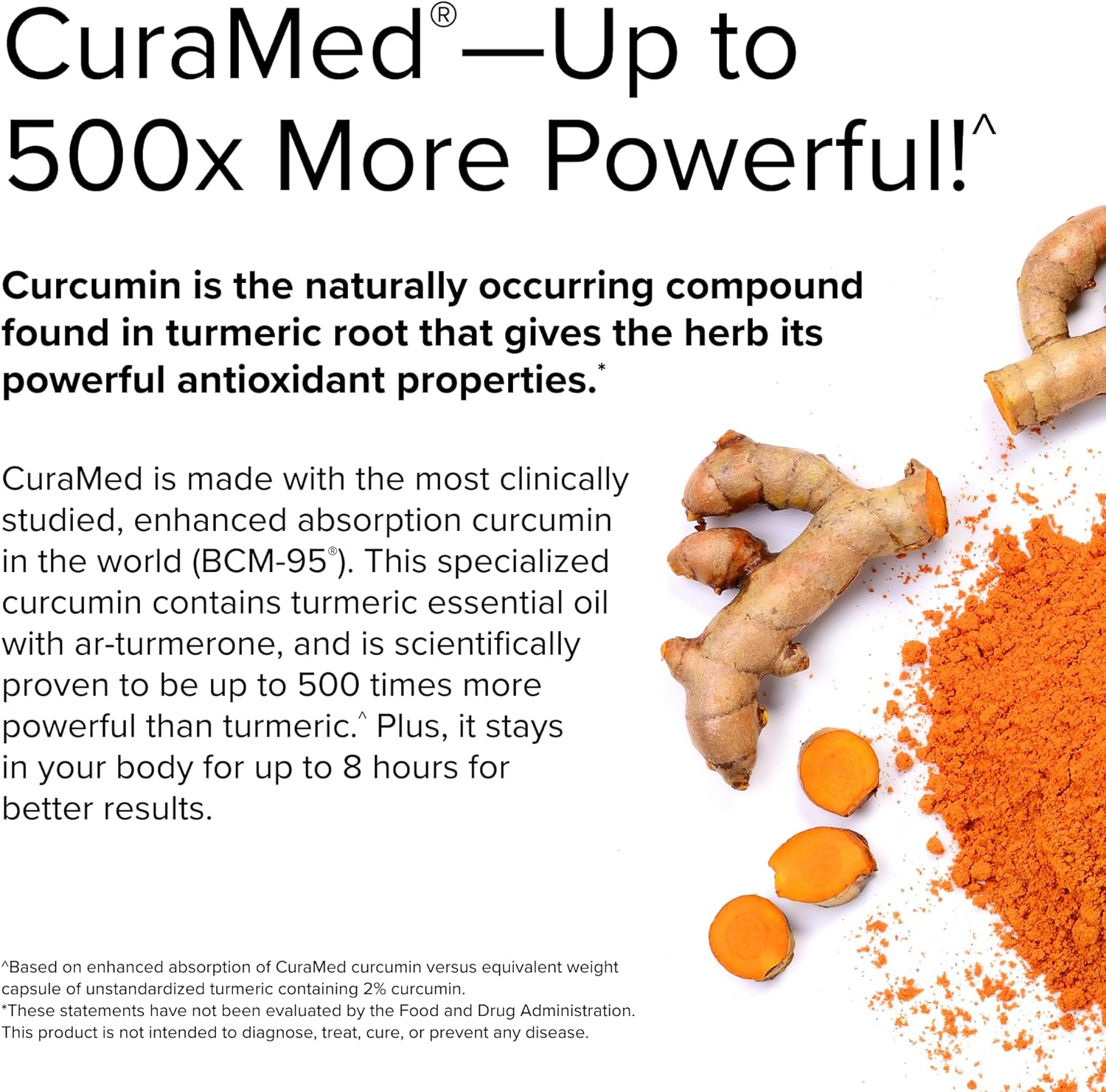 Terry Naturally CuraMed 500 mg Curcumin Complex - 60 Capsules - Superior Absorption BCM-95 - Non-GMO, Vegan, Kosher, Gluten Free - 60 Servings : Health & Household