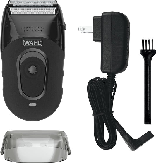 Wahl Compact Rechargeable Lithium Ion Shaver Kit With Hygienic Rinseable Foils & Cutter Bar With Dual Flexible Foils That Move With The Contours Of Your Face - 7065