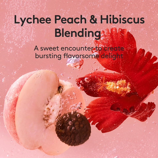 Osulloc Kombucha Tea Lycheepeach (Lychee & Peach Blending), Sparkling Powdered Mix Drink, No Added Sugar, 30 Sticks, 5.3Oz