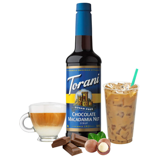 Torani Sugar Free Syrup, Chocolate Macadamia Nut, 25.4 Ounces (Pack Of 4)