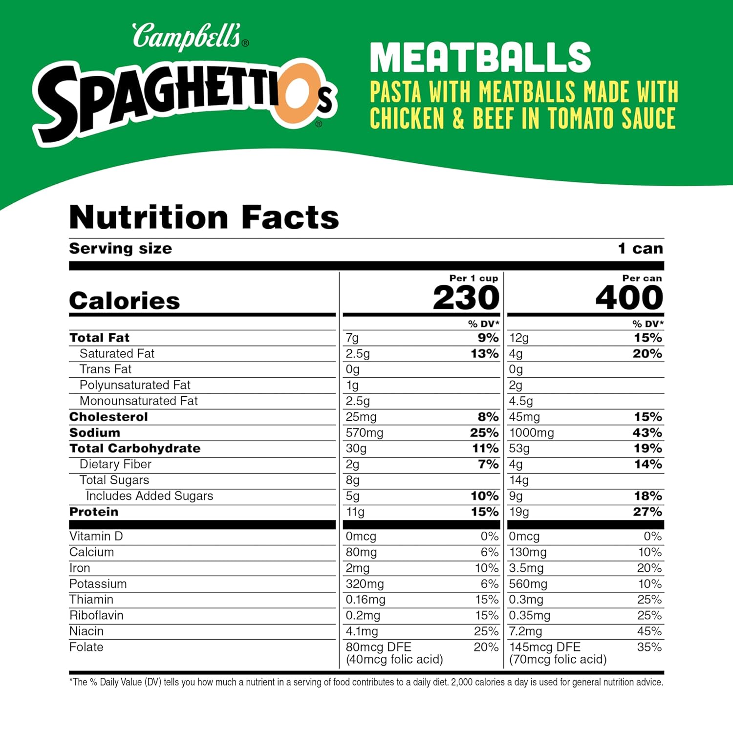 SpaghettiOs Canned Pasta with Meatballs, 15.6 oz Can (Pack of 24) : Grocery & Gourmet Food