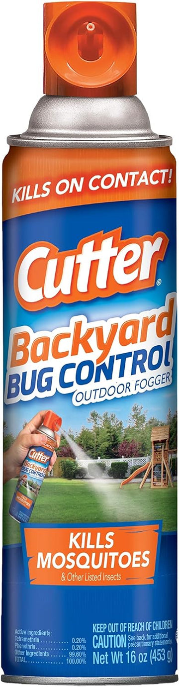 Cutter Backyard Bug Control Outdoor Fogger, Kills Mosquitos, Gnats & Flies, Perfect For Backyards, Decks, Patios, 16 Ounce For Insects