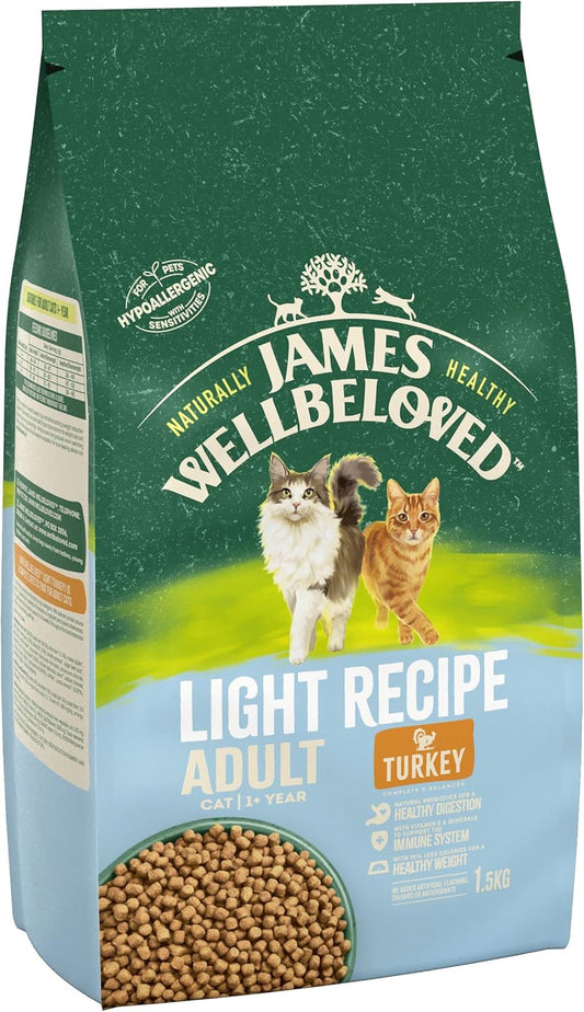 James Wellbeloved Adult Light Turkey 1.5 kg Bag, Hypoallergenic Dry Cat Food?401845