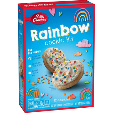 Betty Crocker Ready To Bake Rainbow Cookie Kit, 11.6 Oz, 12 Ct