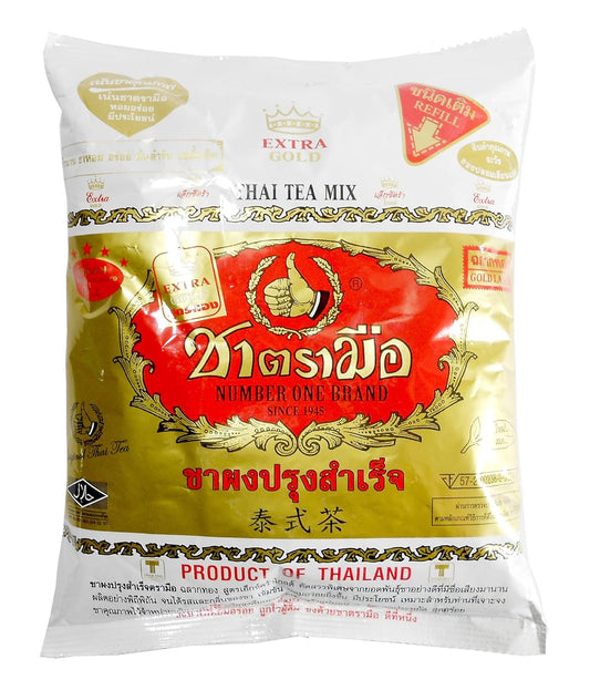 Number One Thai Tea Combo Pack: 1 Bag Red Label & 1 Bag Extra Gold Label (400G X 2)