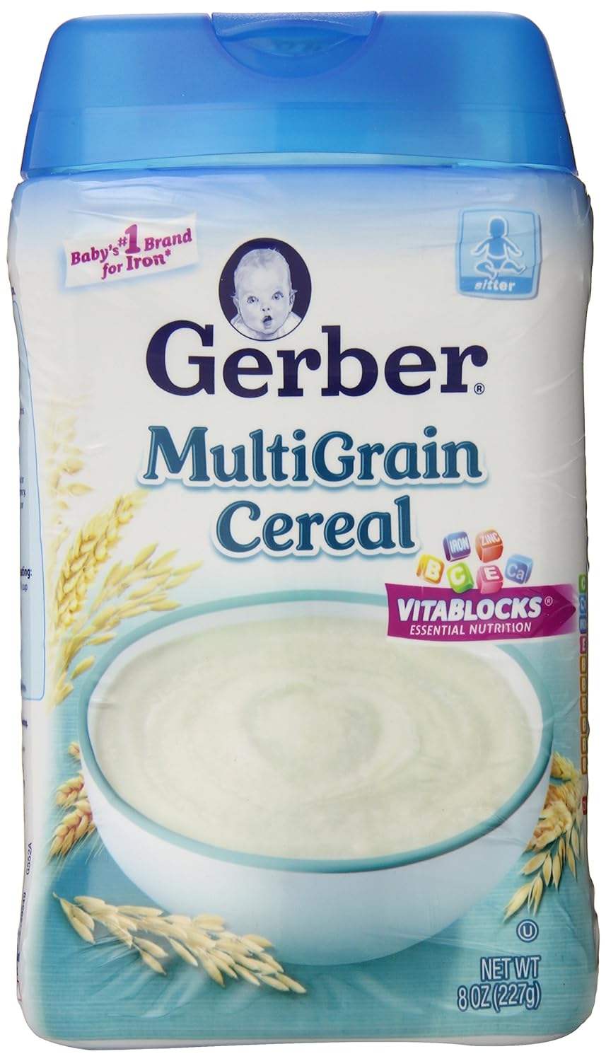 Gerber Baby Cereal 2nd Foods, Grain & Grow, Multigrain, 8 Ounces (Pack of 6)