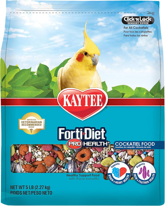 Kaytee Forti-Diet Pro Health Pet Cockatiel Food, 5 Lb