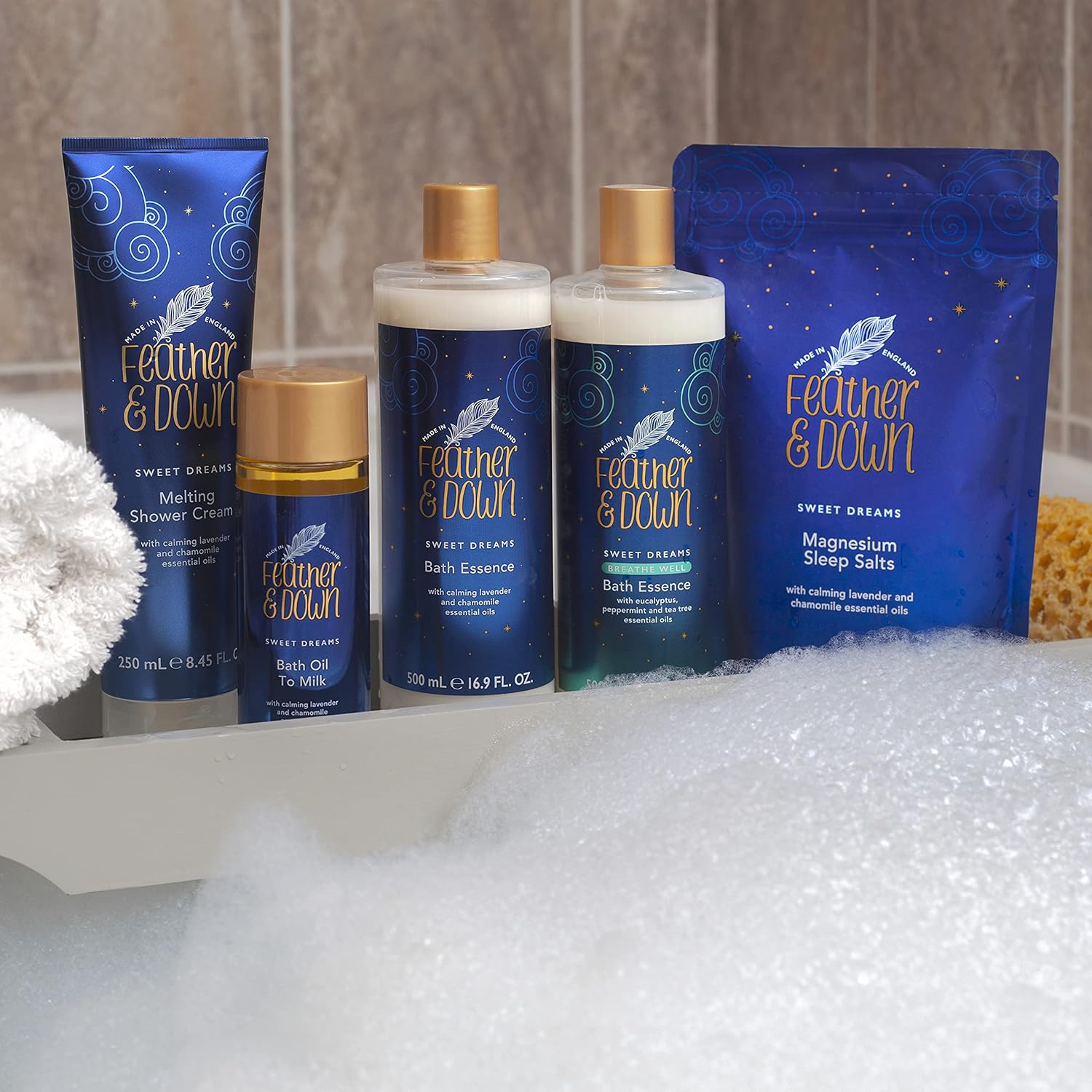 Feather & Down Sweet Dream Sleep Essentials Gift Set (50ml Pillow Spray, 50ml Melting Shower Cream, 16g All-Purpose Sleep Balm & 50ml Sleep Butter) - Cruelty Free & Vegan Friendly. : Amazon.co.uk: Beauty