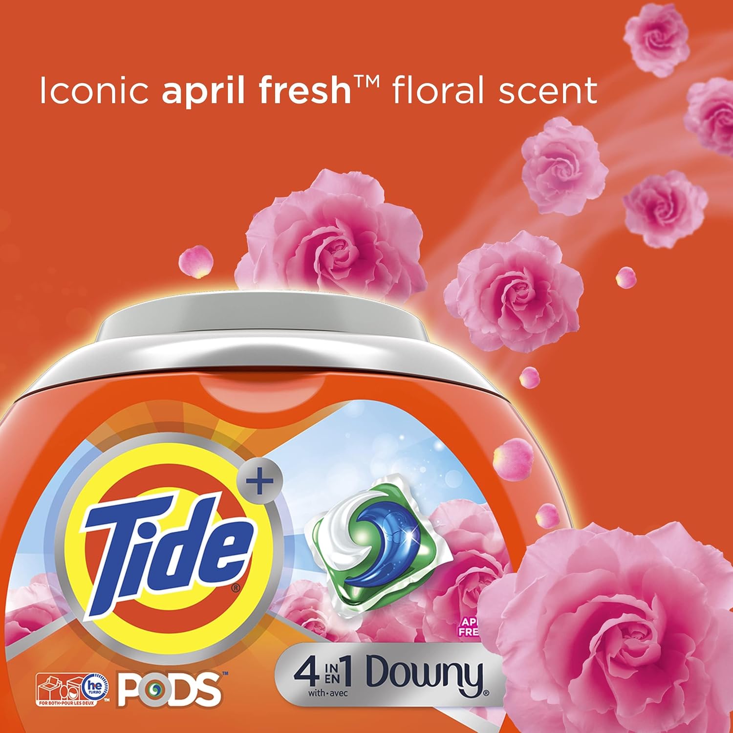 Tide PODS with Downy, Liquid Laundry Detergent Pacs, April Fresh, 85 count : Health & Household