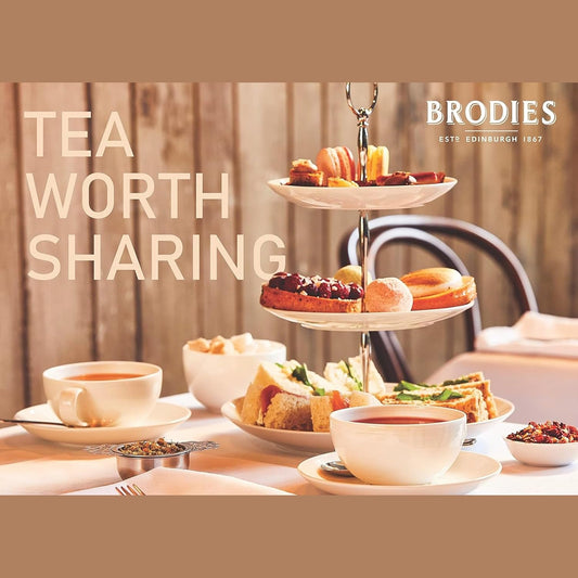 Brodies Tea, Famous Edinburgh Tea, Black Tea Imported From Scotland, Canister Of 50 Bags (Pack Of 2)