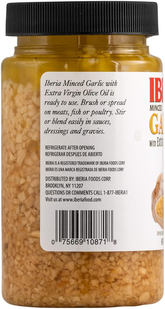 Iberia Minced Garlic With Olive Oil, 8 Ounce (Pack Of 1)