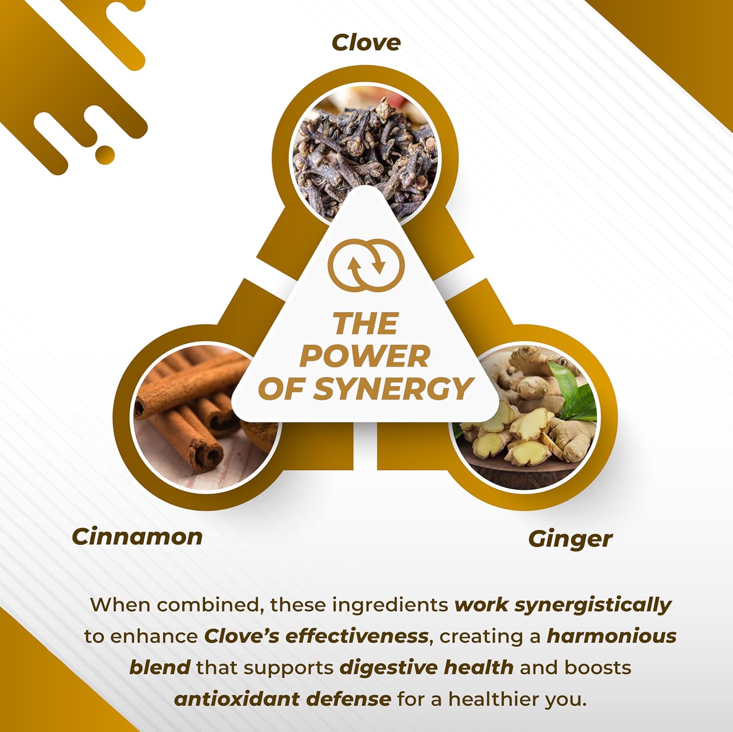 Nurafuse Cloves Cinnamon Ginger - Support Digestion Health, Immune System, Respiratory Wellness - Made And Tested In The Usa : Health & Household
