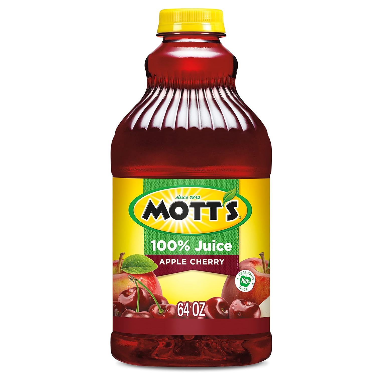 Mott'S 100% Apple Cherry Juice, 64 Fl Oz Bottle (Pack Of 8), Made With 100% Apple & Cherry Juices, No Added Sugar, Excellent Source Of Vitamin C, 2 Servings Of Fruit Per 8Oz, Gluten & Caffeine Free