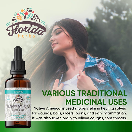 Slippery Elm Drops - Lung, Digestive & Women'S Support - Slippery Elm Dried Bark Tincture Herbal Supplement, Ulmus Rubra, Non-Gmo In Cold-Pressed Organic Vegetable Glycerin, 700 Mg, 2 Fl Oz (60 Ml)