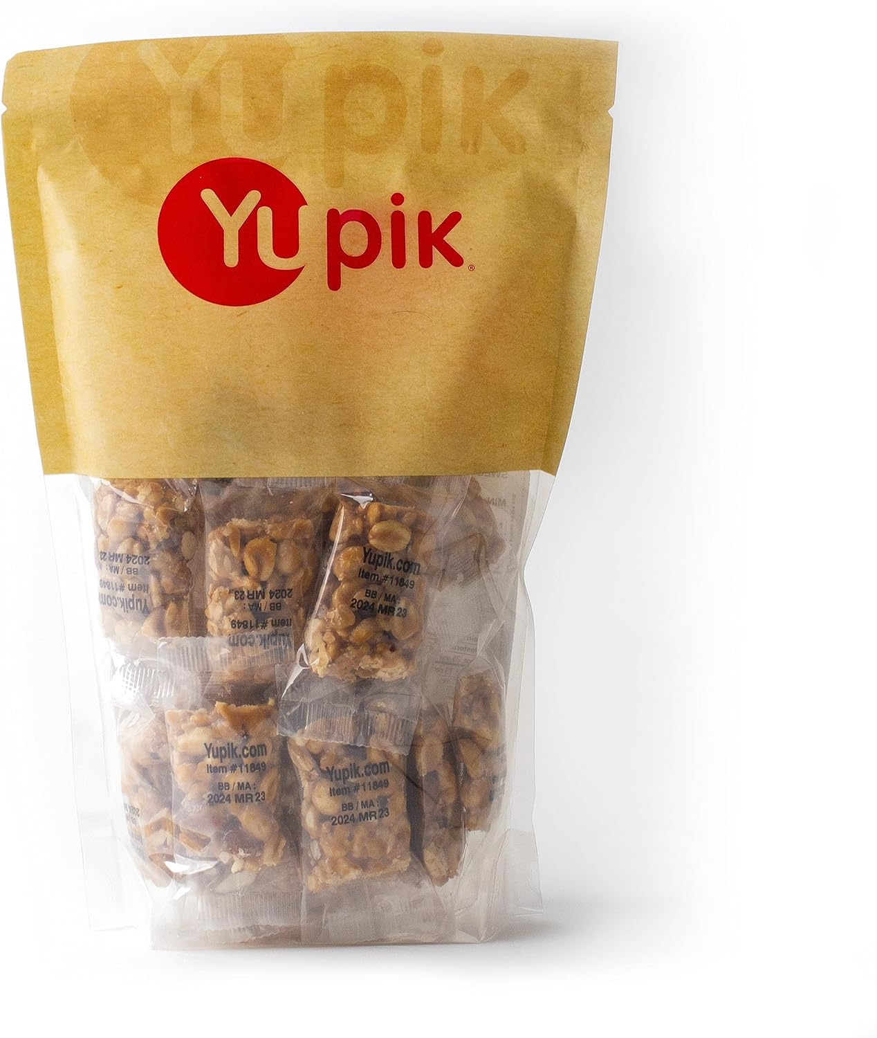 Yupik Sweet & Salty Mini Bars, 1 lb, Individually Wrapped, Healthy Snack, Nut Bars, Crunch Bars, Gluten-Free with Peanuts, Honey, Peanut Butter, Crispy Brown Rice, Almonds, Snack On the Go