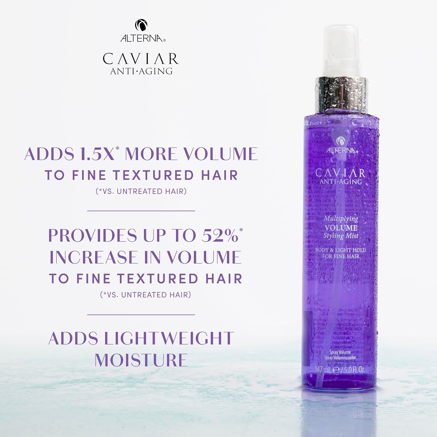 Alterna Caviar Anti-Aging Multiplying Volume Styling Mist, 5 Ounce | For Fine, Thin Hair | Light Hold | Sulfate Free , 5 Fl Oz (Pack of 1) : Beauty & Personal Care