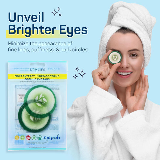 Spalife Watermelon Cooling Eye Pads, 48 Hydrating Under Eye Patches For Puffiness, Dark Circles, And Tired Eyes, Infused With Hyaluronic Acid, Glycerin, And Vitamin C, Fruity Scent