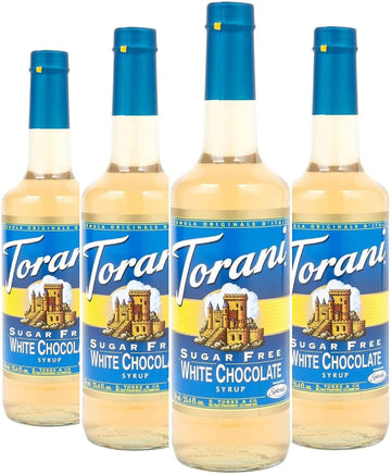 Torani Sugar-Free Syrup, White Chocolate, 25.4 Fl Oz Bottle (Pack Of 4)