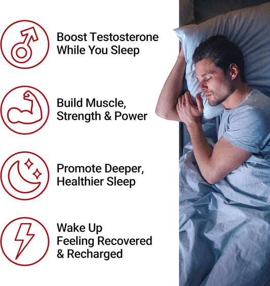 Force Factor Test X180 Pm Testosterone Booster For Men, Overnight Testosterone Supplement To Build Muscle, Increase Strength, And Promote Deeper, Healthier Sleep And Recovery, 120 Tablets