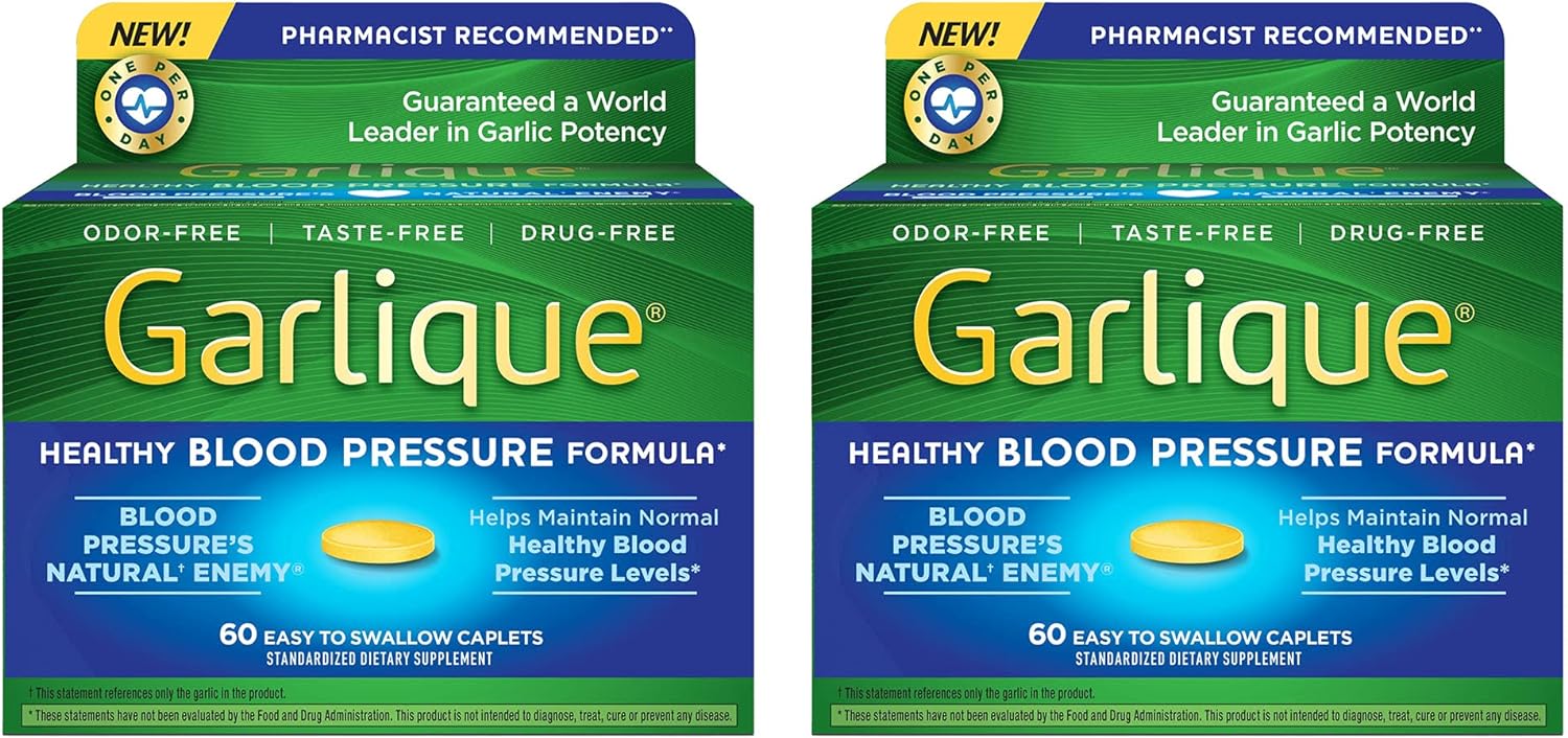 Garlique Healthy Blood Pressure Formula 60 ct (60 Count (Pack of 2))