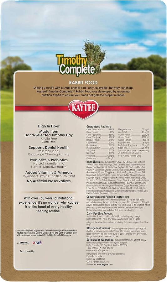 Kaytee Timothy Complete Rabbit Food 4.5 Lb