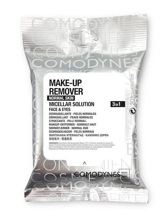 Comodynes Make-Up Removers For Face & Eyes - Normal Skin- 3 Pack Skin Care - Contains A Complete Cleansing Micellar Treatment - Helps To Leave The Skin Of The Face Clean : Beauty & Personal Care