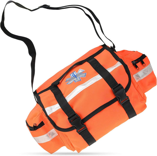 Dealmed First Responder Trauma Bag – Medium Medic First Responder Trauma Bag, Easy To Carry, Orange Medical Trauma Bag