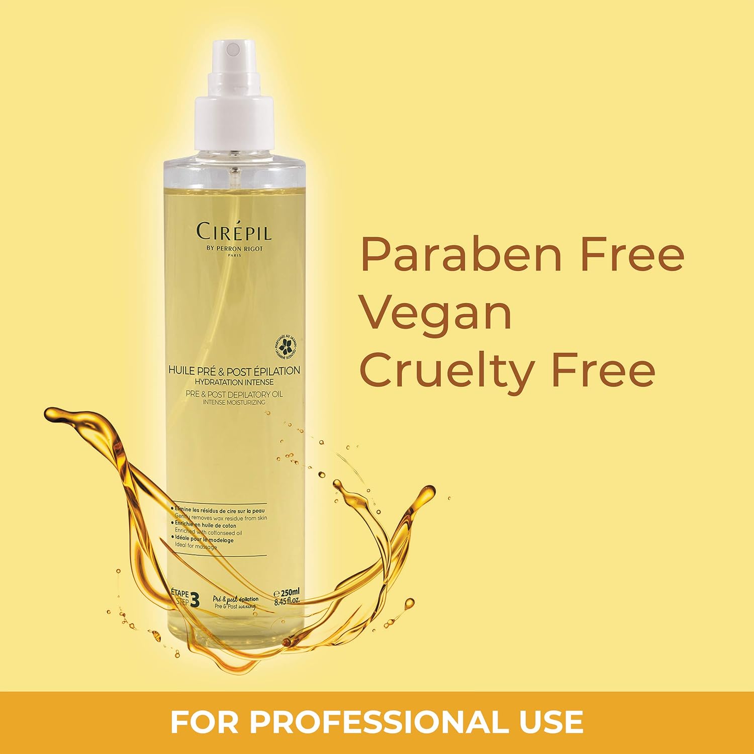 Cirepil - Pre & Post - Depilatory Oil - 1000 Ml / 33.81 Fl Oz - Protects The Skin Before Waxing & Removes Wax Residue - Pre-Waxing & Post-Waxing : Hair Waxing Cooling Gels : Beauty & Personal Care