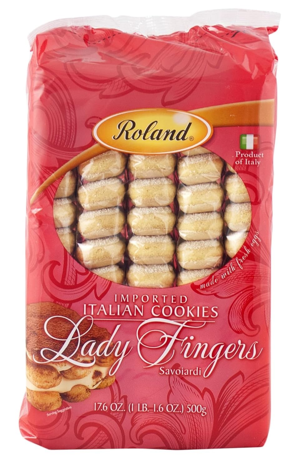 Roland Foods Lady Fingers, Savoiardi, 17.6 Ounce Package, Pack Of 10