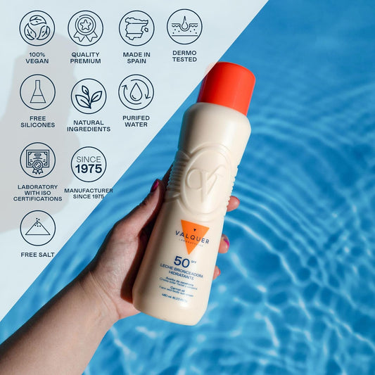 Leche Hidratante Bronceadora Facial Y Corp Con Aceite De Zanahoria Spf 50 500 Ml