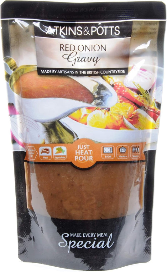 Atkins & Potts Range (Red Onion Gravy 2 x 350g)