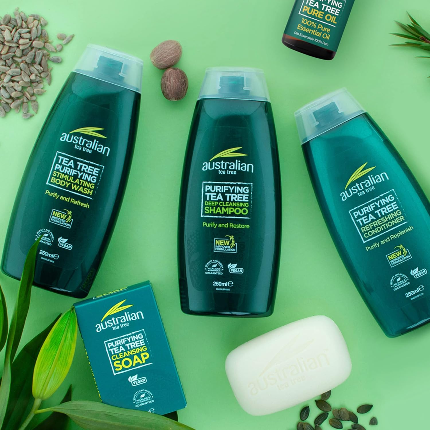 Australian Tea Tree Body Wash, Purifying, Natural, Vegan, Cruelty Free, Paraben And Sls Free, Stimulating, 250 Ml