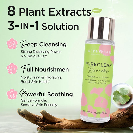 Bepholan Cluster Lash Glue Remover, Diy Eyelash Extension Remover, Bond & Seal Adhesive Professional & Self Use, For Sensitive Eyes, Eye Makeup & Mascara Remover