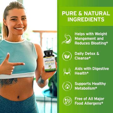 Trio Nutrition Apple Cider Vinegar Capsules With Green Tea - Natural Sugar Free Apple Cider Vinegar Pills With The Mother For Body Cleanse, Immune, Weight Management & Metabolism Support