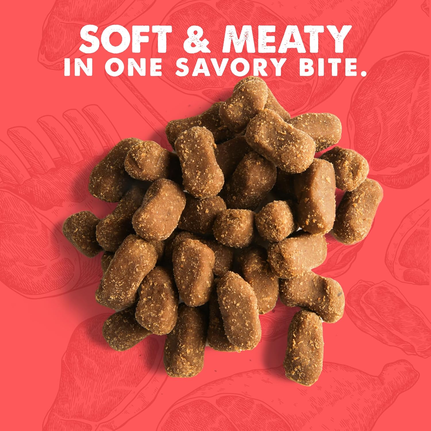 Cloud Star Wag More Bark Less Meat Cravers Soft Chews Dog Treats, Beef 5 oz. Bag : Pet Supplies