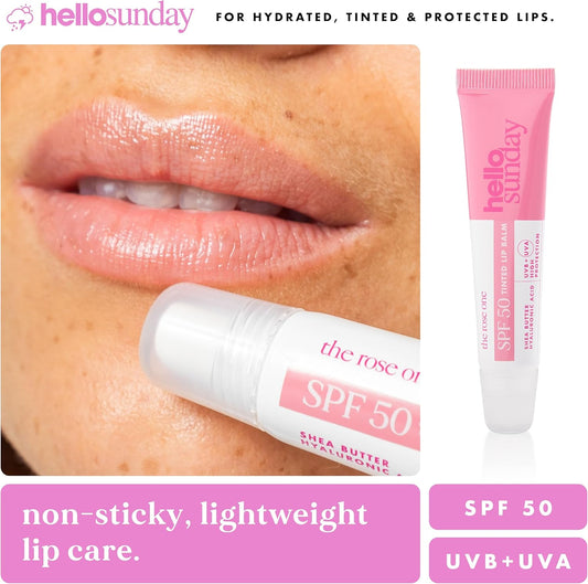 The One Tinted Lip Balm Spf 50 - Rose By Hello Sunday For Women - 0.5 Oz Lip Balm
