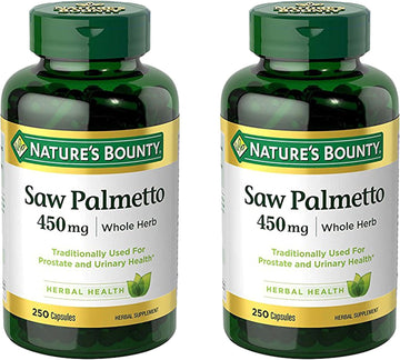 Nature's Bounty Saw Palmetto 450 mg Capsules 250 ea (Pack of 2)