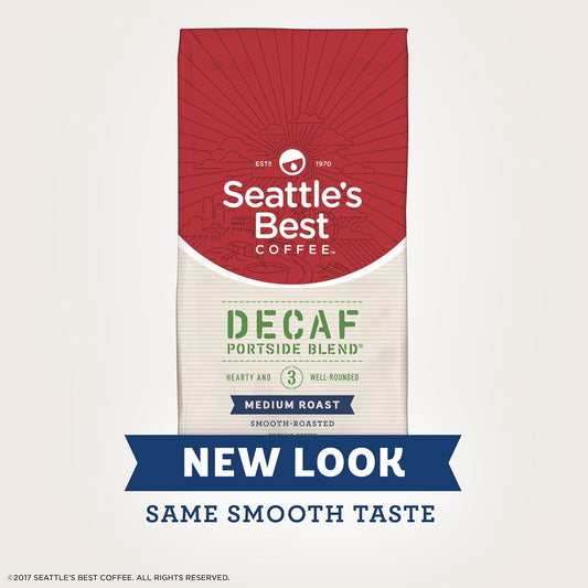 Seattle's Best Coffee Decaf Portside Blend (Previously Signature Blend No. 3) Medium Roast Ground Coffee, 12-Ounce Bag