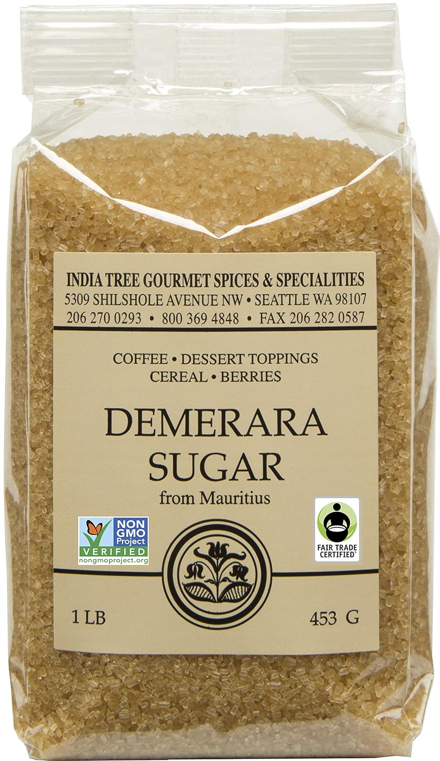 India Tree Demerara Sugar, 1 Lb (Pack Of 4)