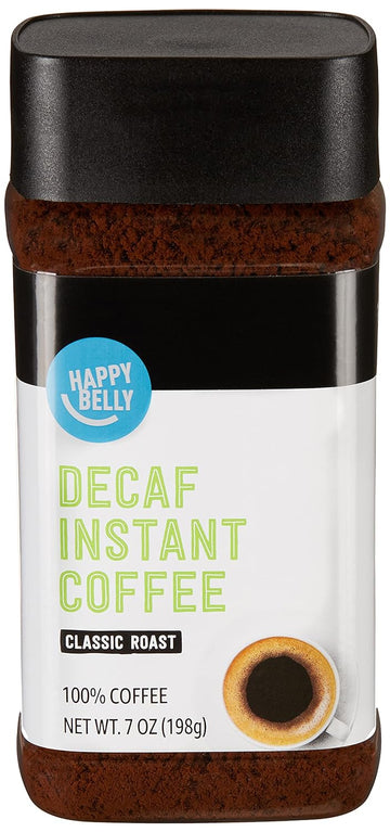 Happy Belly Classic Roast Decaf Instant Coffee, 7 ounce (Pack of 1)