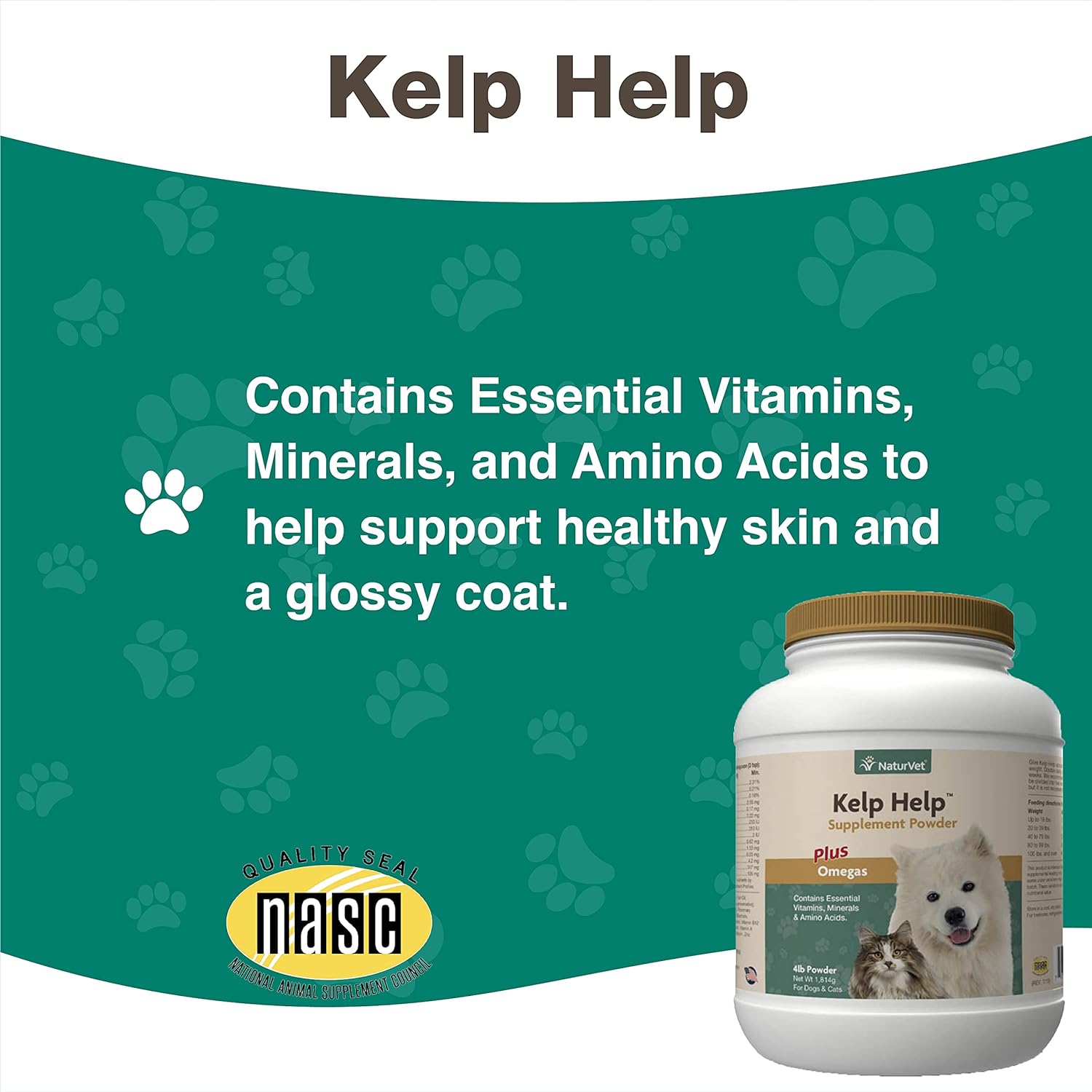 NaturVet Kelp Help Powder 4 lbs. : Pet Bone And Joint Supplements : Pet Supplies