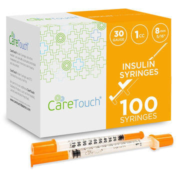 Care Touch Insulin Syringes | 30G 5/16" - 8 Mm 1 Cc (Pack Of 100)