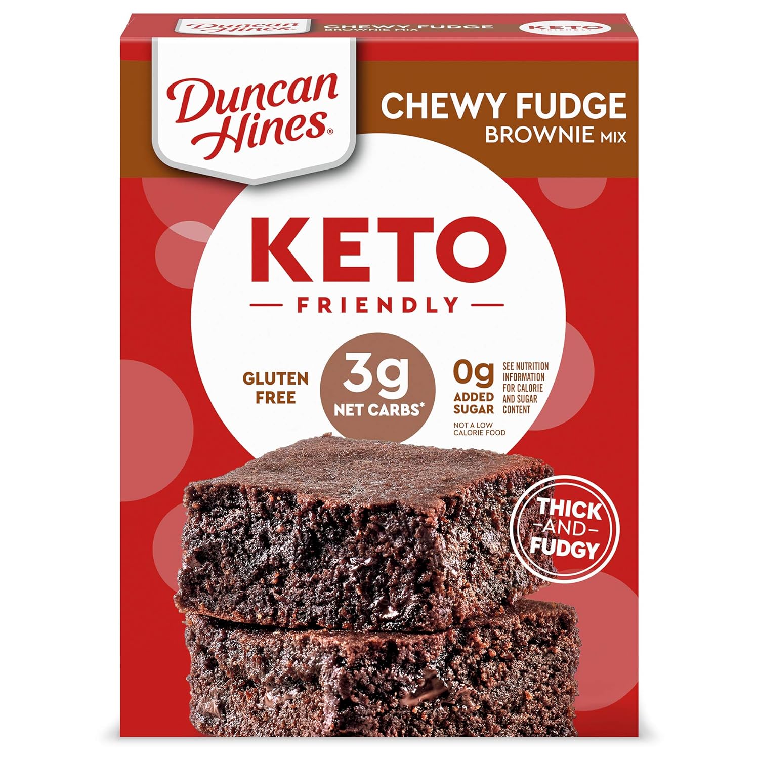 Duncan Hines Keto Friendly Chewy Fudge Brownie Mix, Gluten Free, Zero Sugar Added, 10 oz