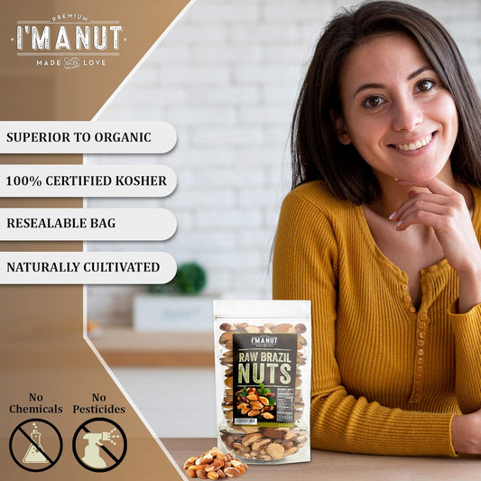 Raw Brazil Nuts 32Oz (2 Lb) Distinct And Superior To Organic | No Ppo Non Gmo Batch Tested Gluten & Peanut Free Herbicides Or Pesticides Vegan Keto Friendly Large, Fresh Resealable Bag